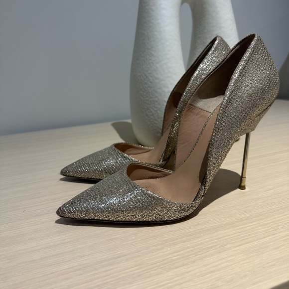 Kurt Geiger champagne shimmer heels - Picture 8 of 12